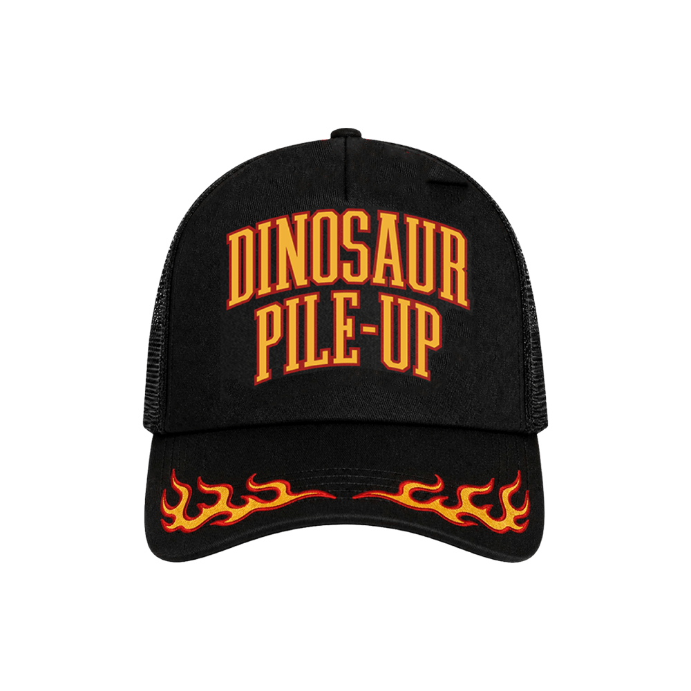 Flame Trucker Cap - Black